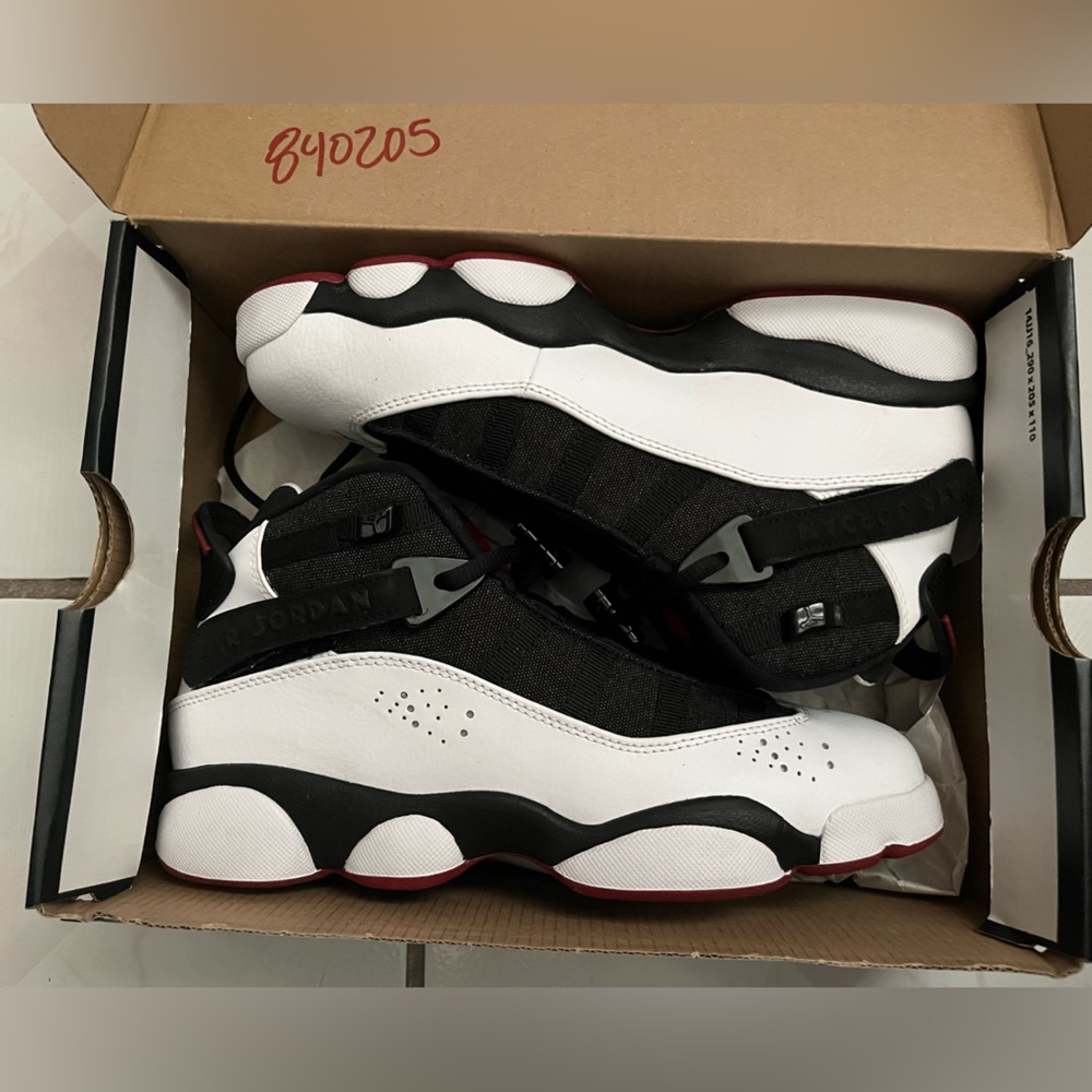 (G6) Air Jordan 6 Rings ‘Black White Gym Red’